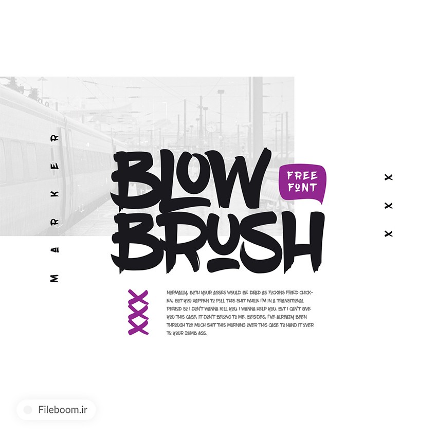 دانلود فونت خلاقانه لاتین به نام blowbrush