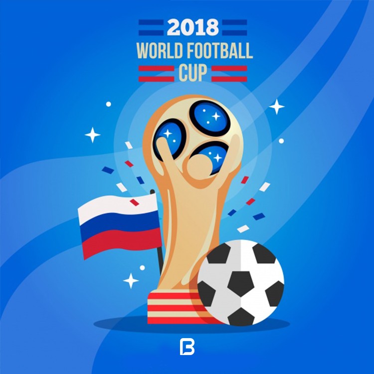 وکتور زیبا با موضوع جام جهانی ۲۰۱۸ روسیه