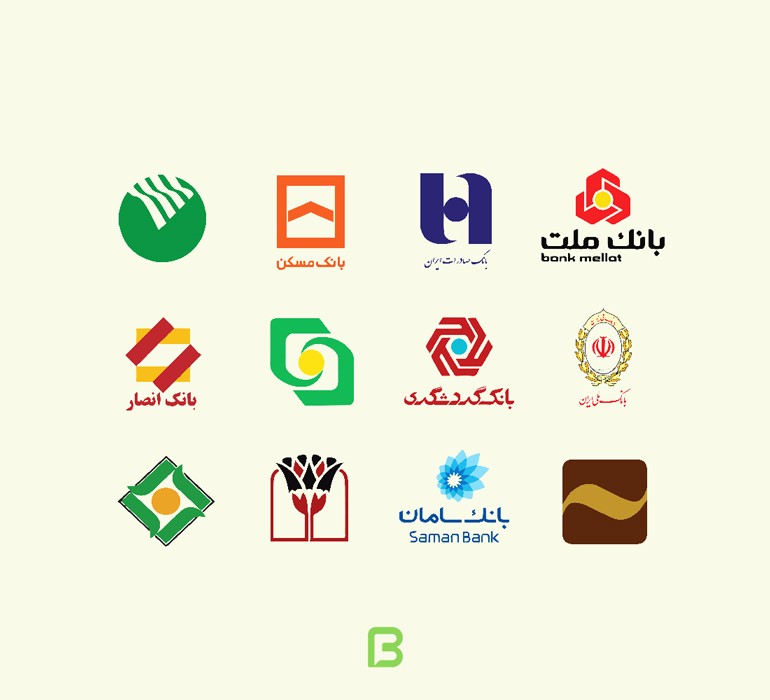مجموعه آیکون بانک های ایران