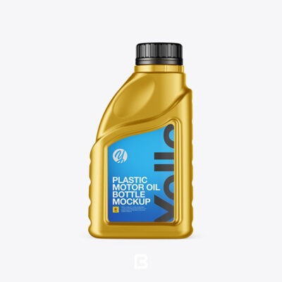موکاپ بطری روغن موتور