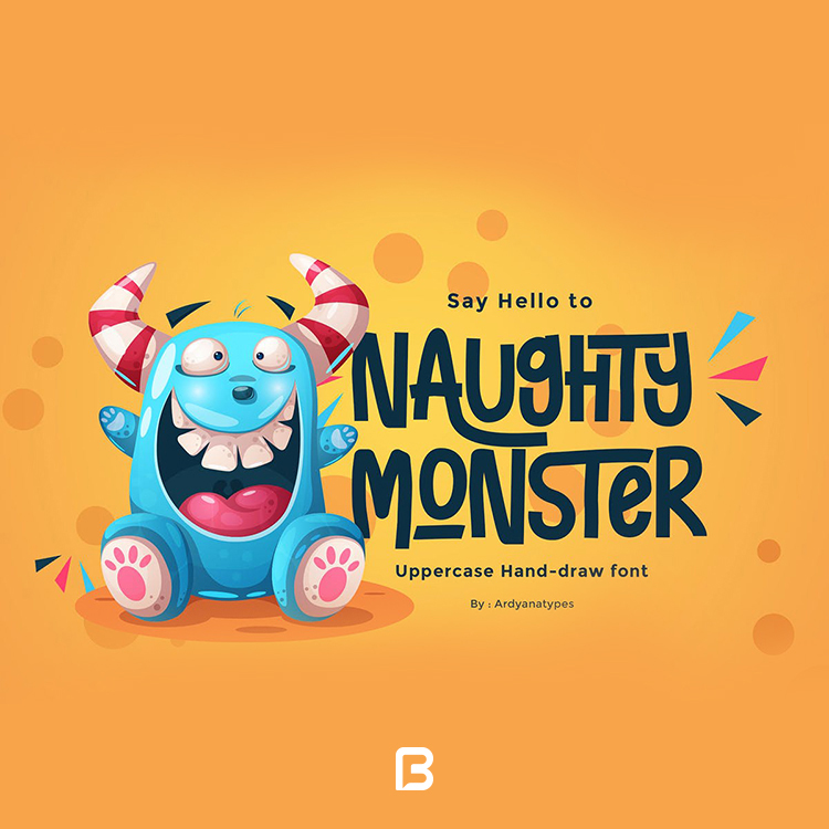 فونت انگلیسی فانتزی Naughty Monster