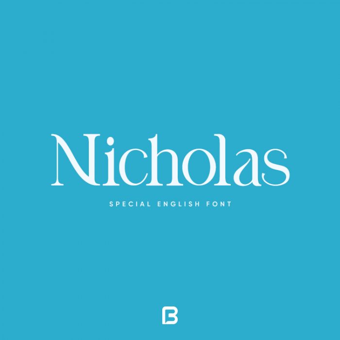 فونت خاص انگلیسی Nicholas