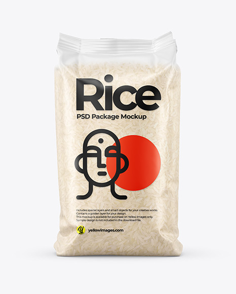موکاپ بسته بندی پلاستیکی برنج