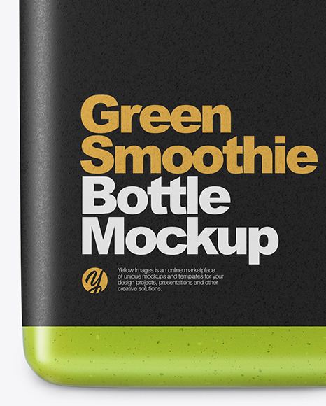 موکاپ بطری پلاستیکی اسموتی سبز