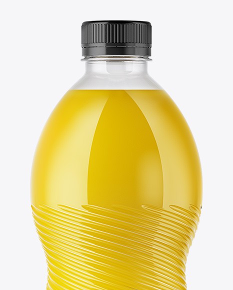 موکاپ بطری پلاستیکی آب پرتقال