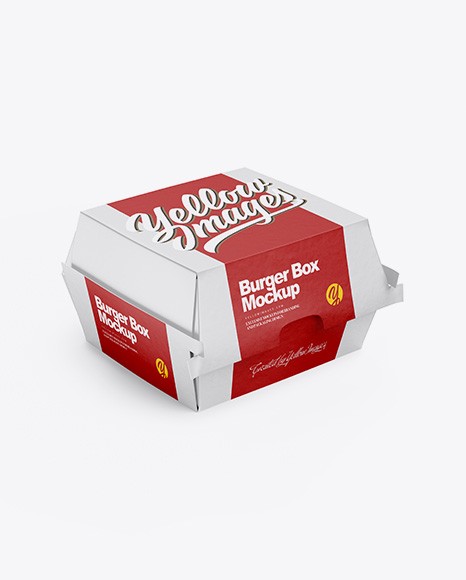 موکاپ جعبه همبرگر کاغذی