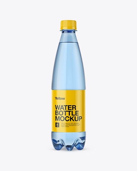 موکاپ بطری آب پلاستیکی ۵۰۰ میلی لیتری