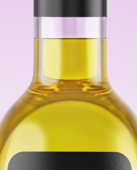 موکاپ بطری روغن زیتون به صورت شفاف