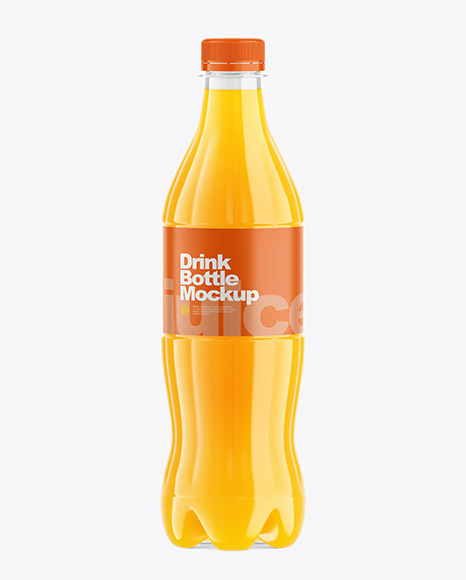 موکاپ بطری نوشیدنی پلاستیکی شفاف ۵۰۰ میلی لیتری