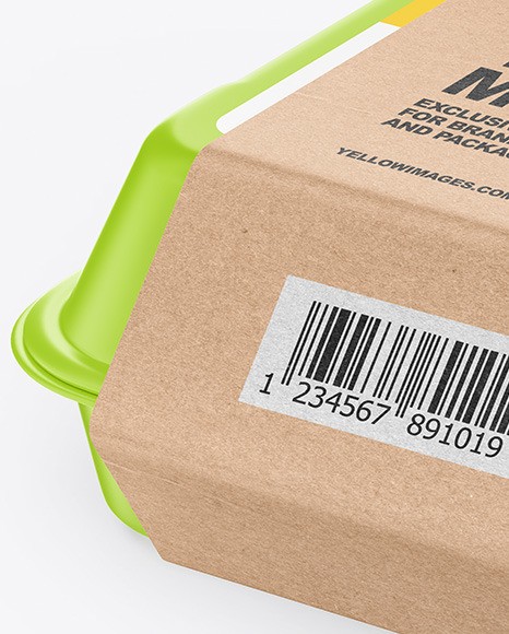 موکاپ بسته بندی ظرف یکبار مصرف به همراه لیبل