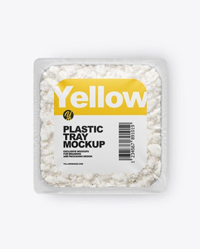 موکاپ بسته بندی پلاستیکی پنیر کاتیج