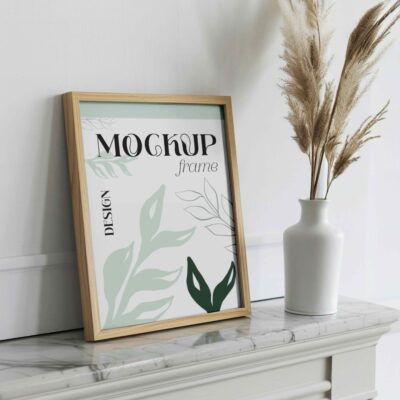 موکاپ قاب چوبی ساده